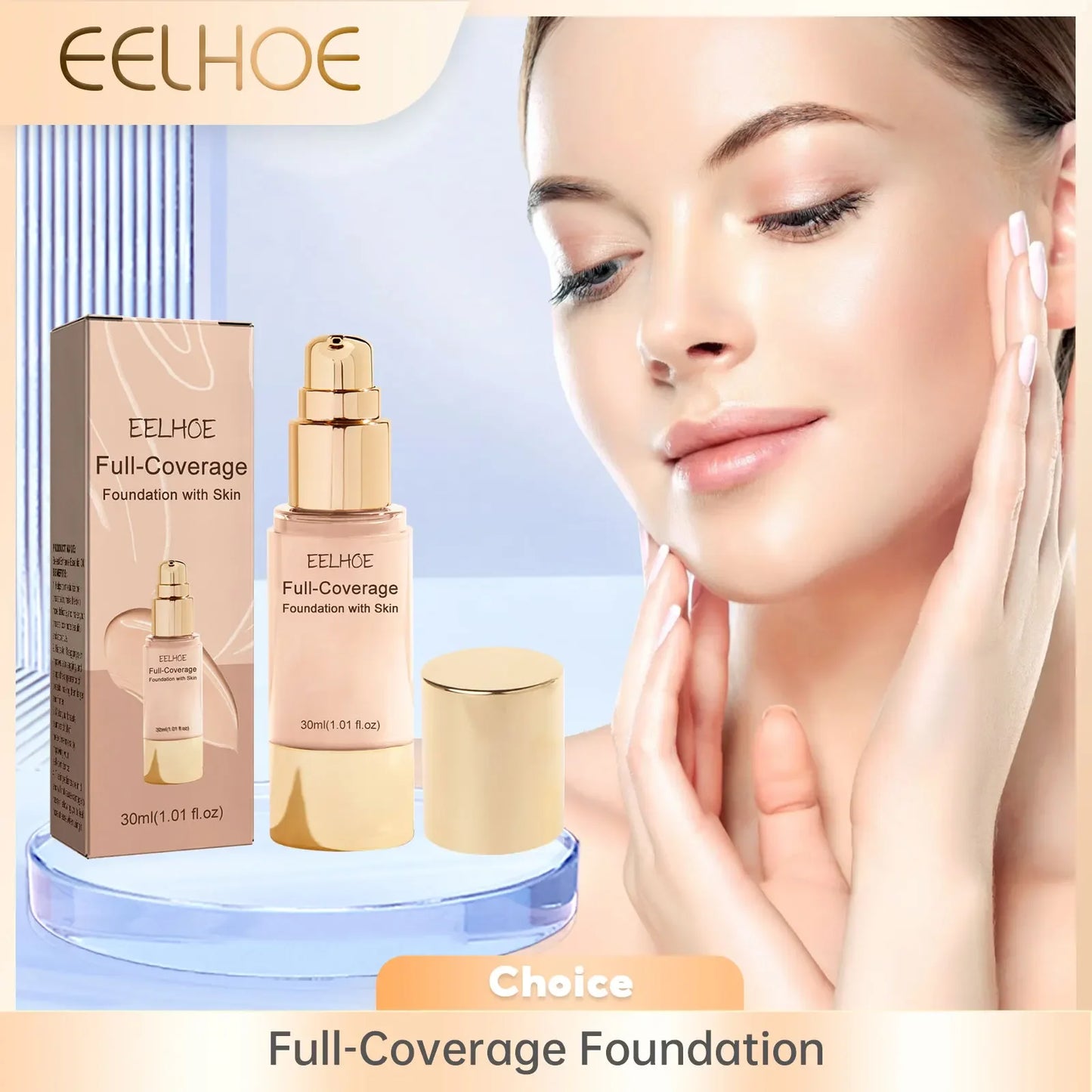 Liquid Concealer Foundation Face Invisible Pores Full Coverage Dark Spots Brighten Skin Oil Control Cosmetics Waterproof Lasting