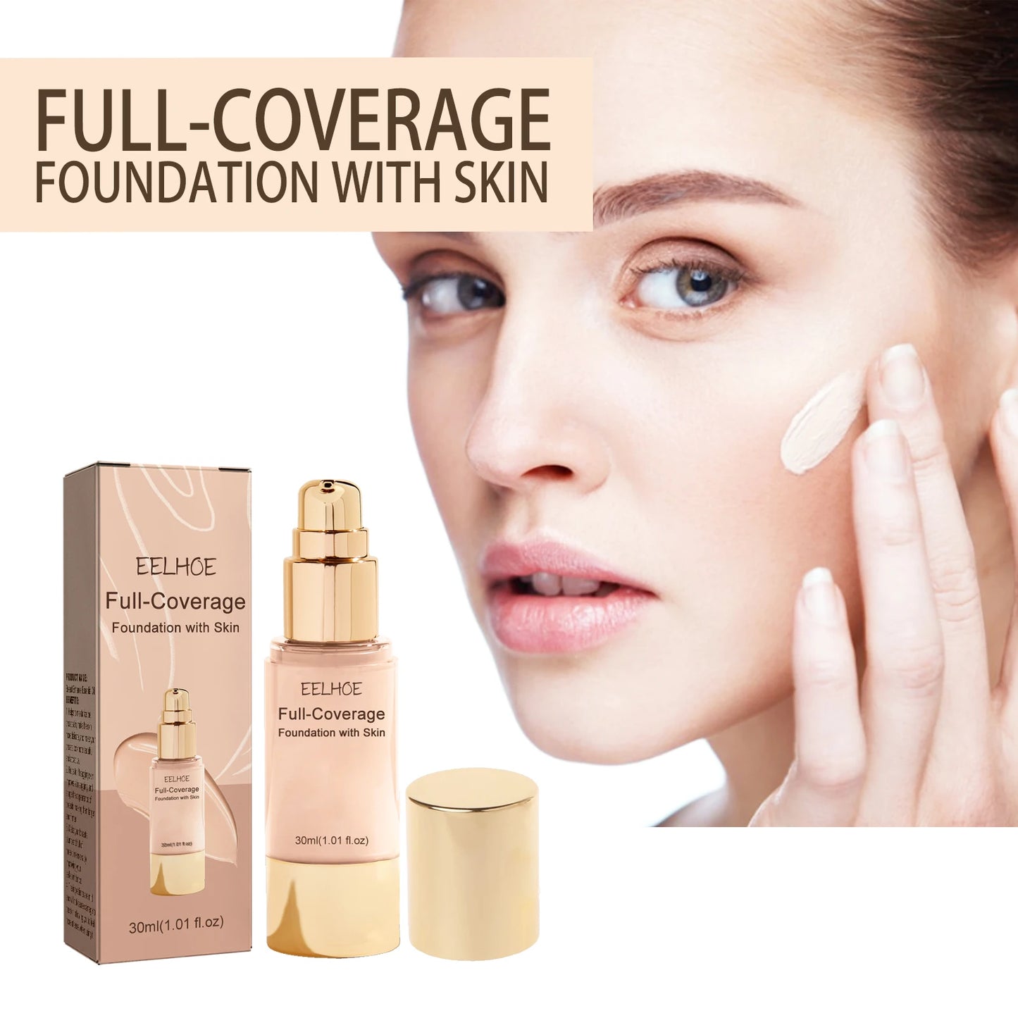 Liquid Concealer Foundation Face Invisible Pores Full Coverage Dark Spots Brighten Skin Oil Control Cosmetics Waterproof Lasting