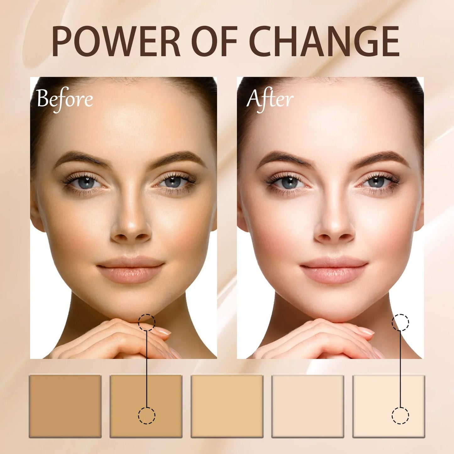 Liquid Concealer Foundation Face Invisible Pores Full Coverage Dark Spots Brighten Skin Oil Control Cosmetics Waterproof Lasting