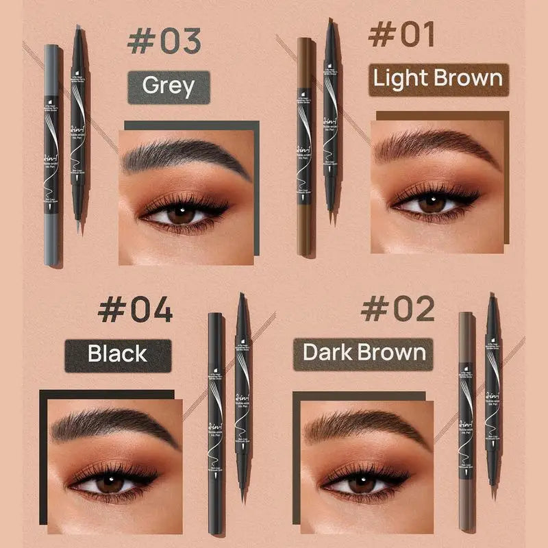 4D Microblading Eyebrow Pen 4 Forks Tip Eyebrow Tattoo Pencil Long Lasting Fine Sketch Liquid Eye Brow Make Up Brow Pencil