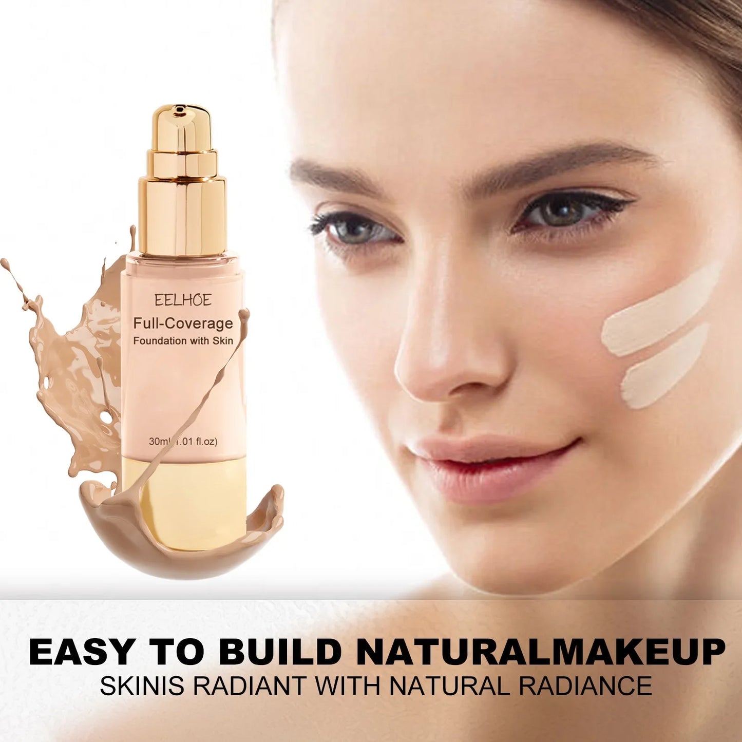 Liquid Concealer Foundation Face Invisible Pores Full Coverage Dark Spots Brighten Skin Oil Control Cosmetics Waterproof Lasting