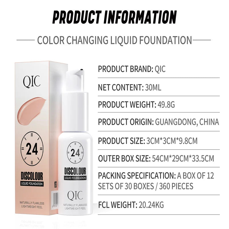 Foundation Magic Color Changing Foundation Liquid Soft Matte Long Lasting Hydrating Makeup Base