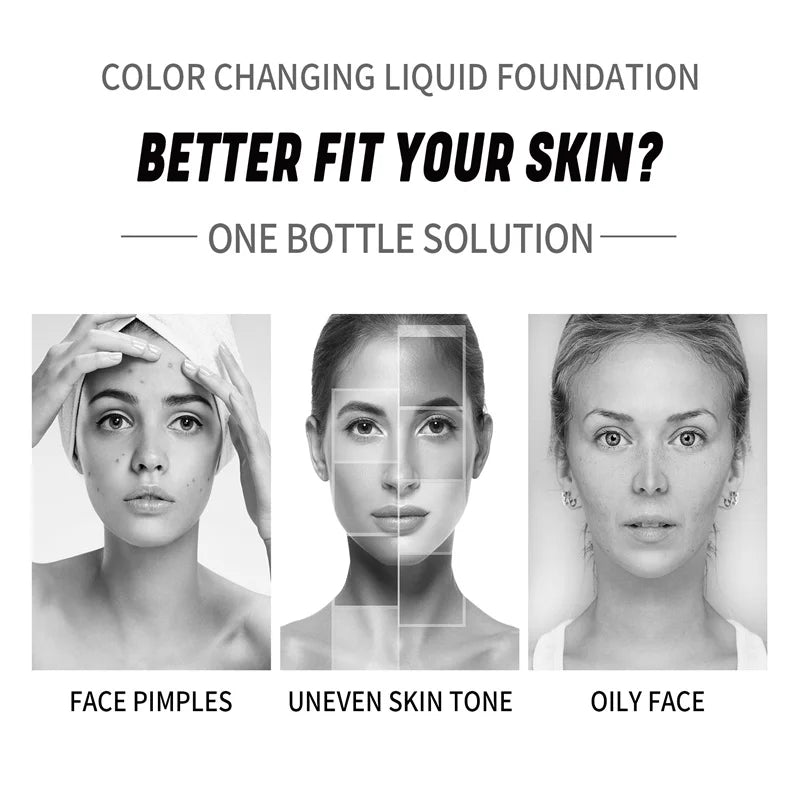 Foundation Magic Color Changing Foundation Liquid Soft Matte Long Lasting Hydrating Makeup Base