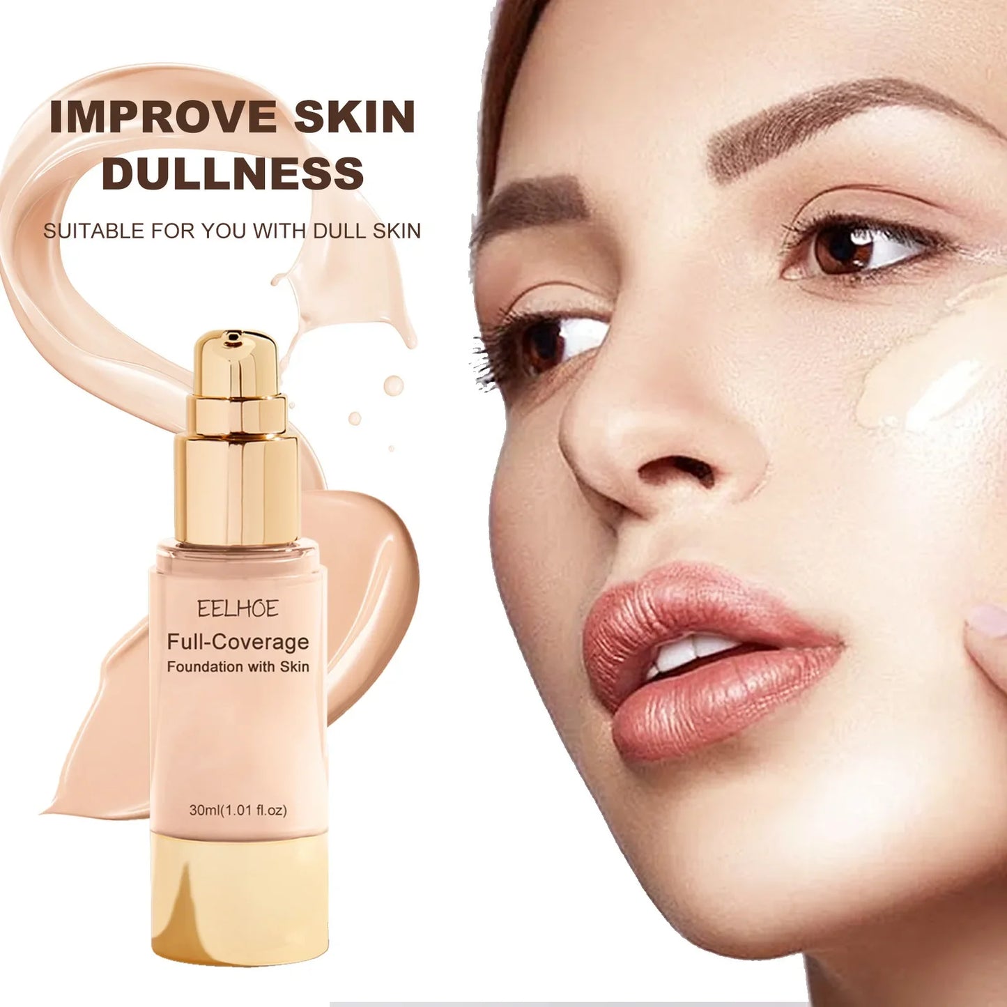 Liquid Concealer Foundation Face Invisible Pores Full Coverage Dark Spots Brighten Skin Oil Control Cosmetics Waterproof Lasting